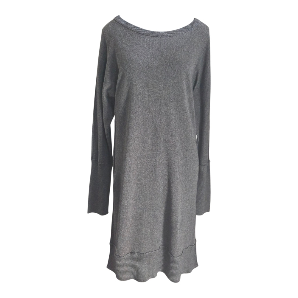 GAP Gray Dolman Sleeve 5% Rabbit Fur Sweater Dress Size L